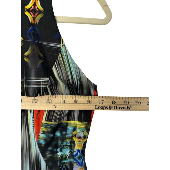 Nicole Miller New York Abstract Print Sheath Dress Size 6 Made in USA - Picture 8 of 11